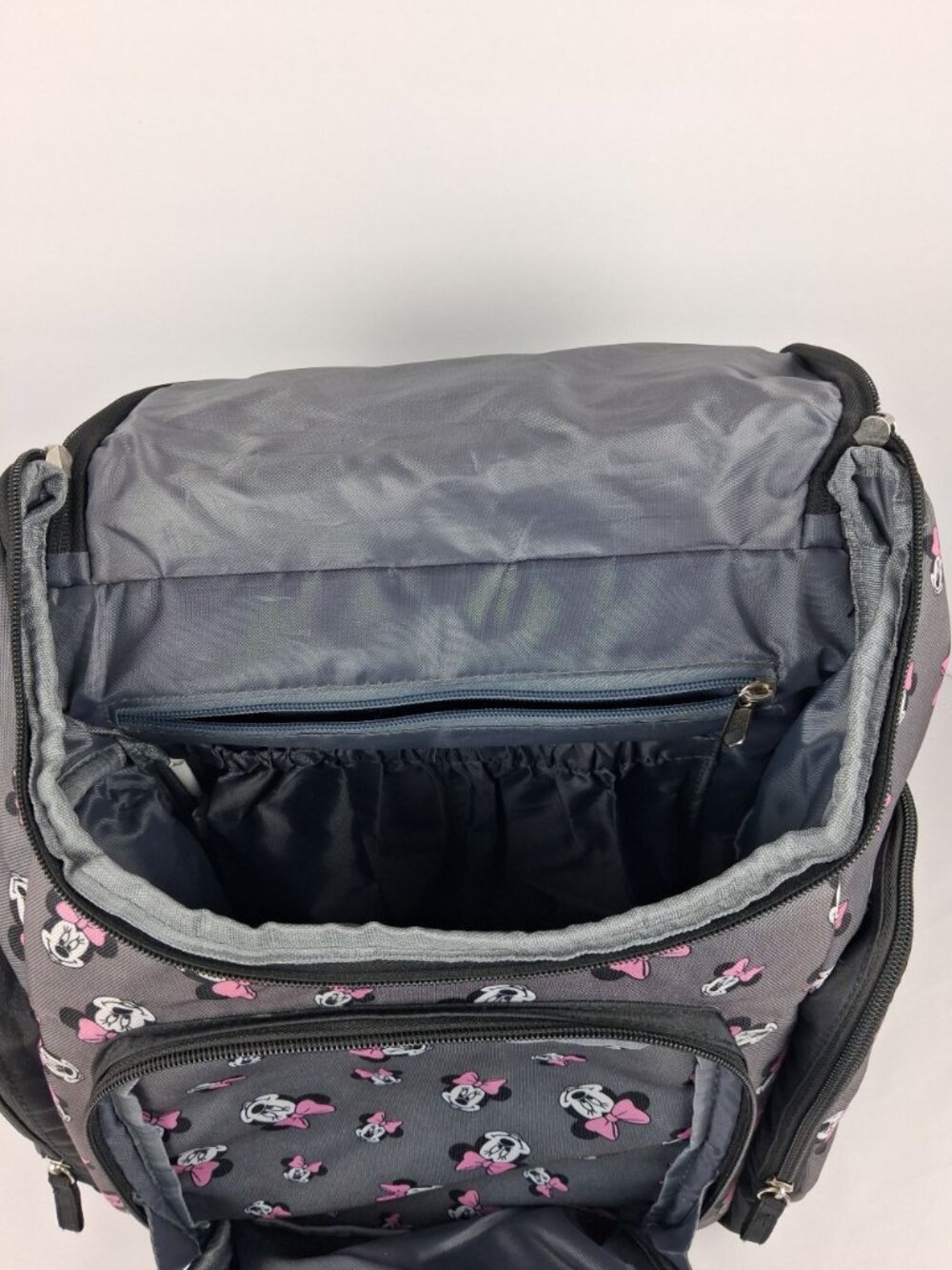 Disney Baby Minnie Mouse Backpack Diaper Bag With Pink Bow Print Multi-Pockets - Picture 10 of 16